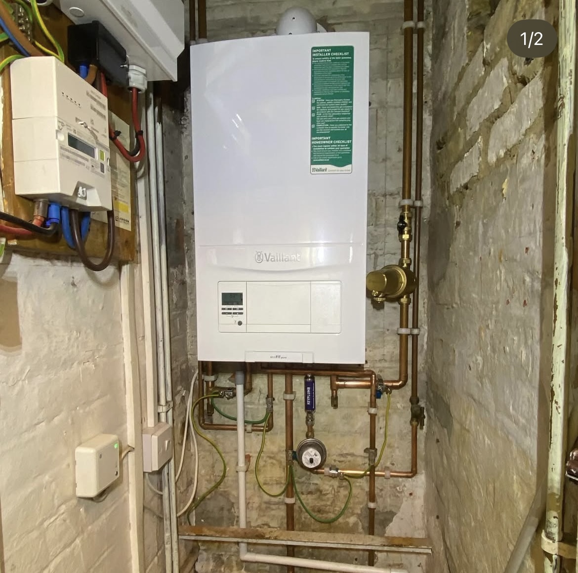 Central heating installation